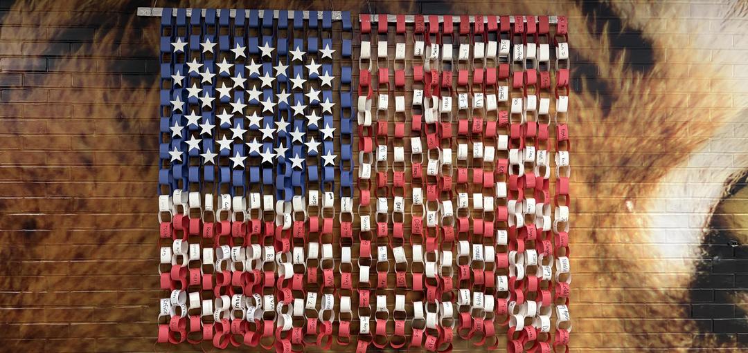 Come See Our 'Salute to Veterans Flag' in the HS/JH Commons - Thank You Student Council!