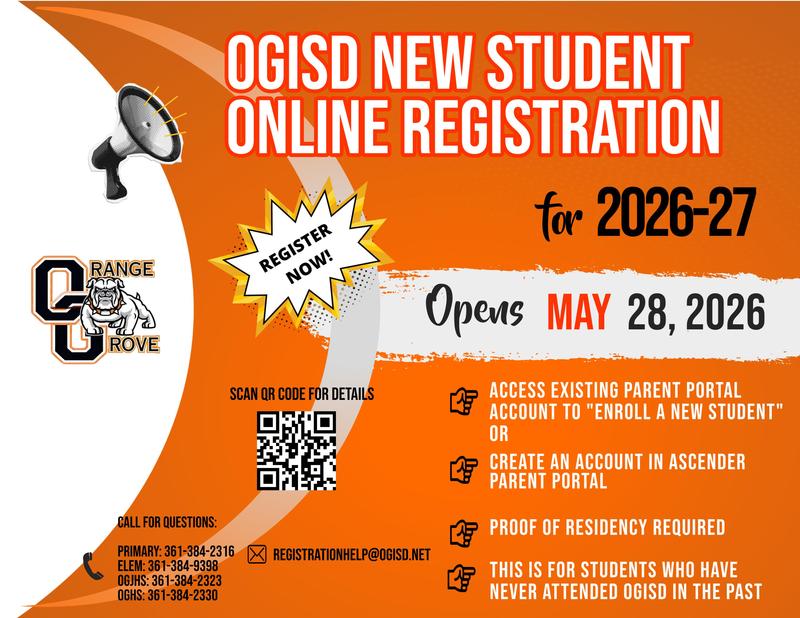2026-27 NEW STUDENT REGISTRATION IS OPEN!! Featured Photo