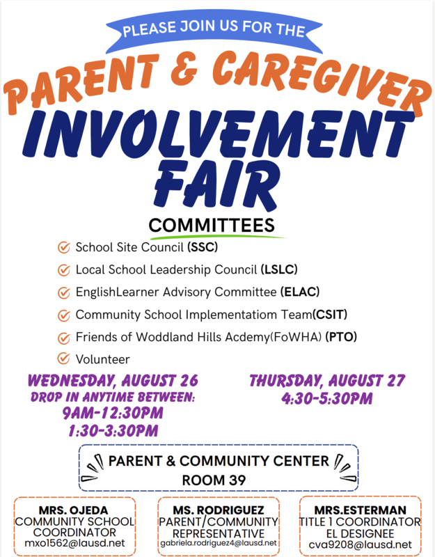 Attention Families: Come to our Parent Involvement Fair! We value your partnership! Featured Photo