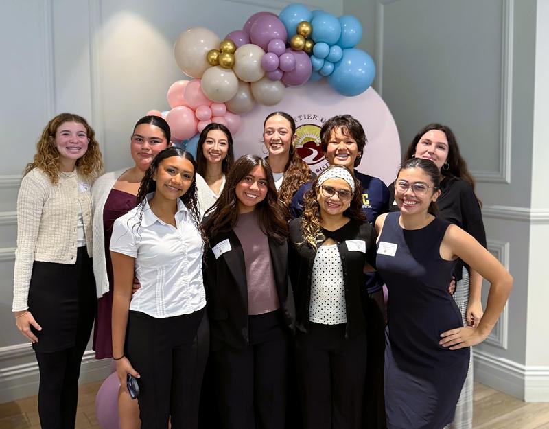 Whittier Union’s top female students from across its campuses celebrate the success of the District’s Young Women’s Leadership Breakfast on April 10.