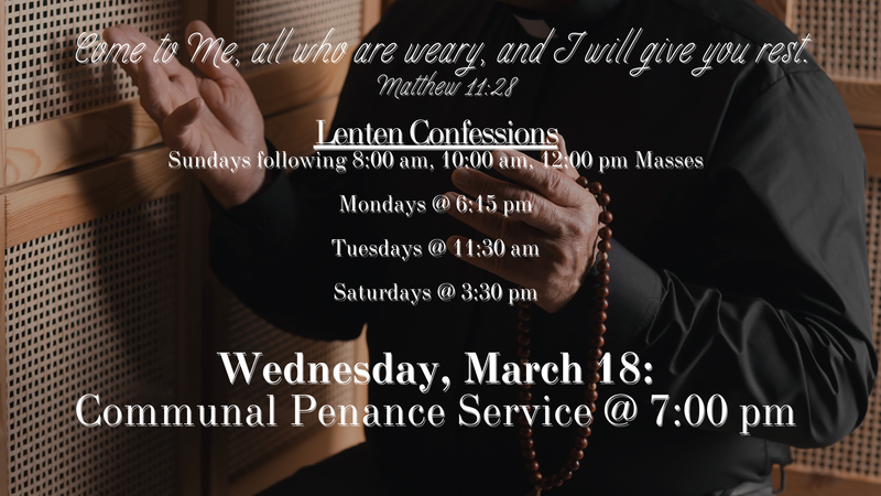 Lent Confessions