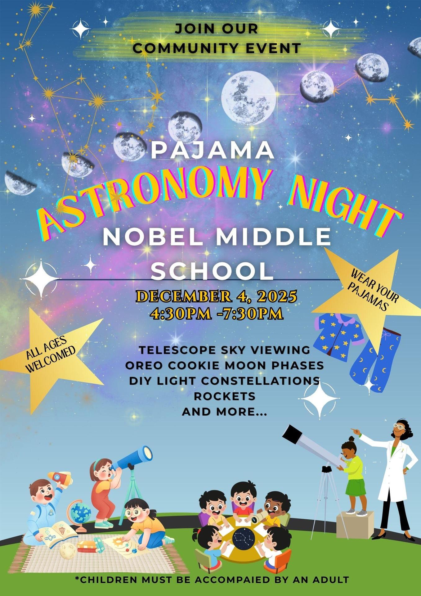 nobel's astronomy/pajama night
