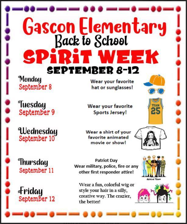 Spirit Week Flyer