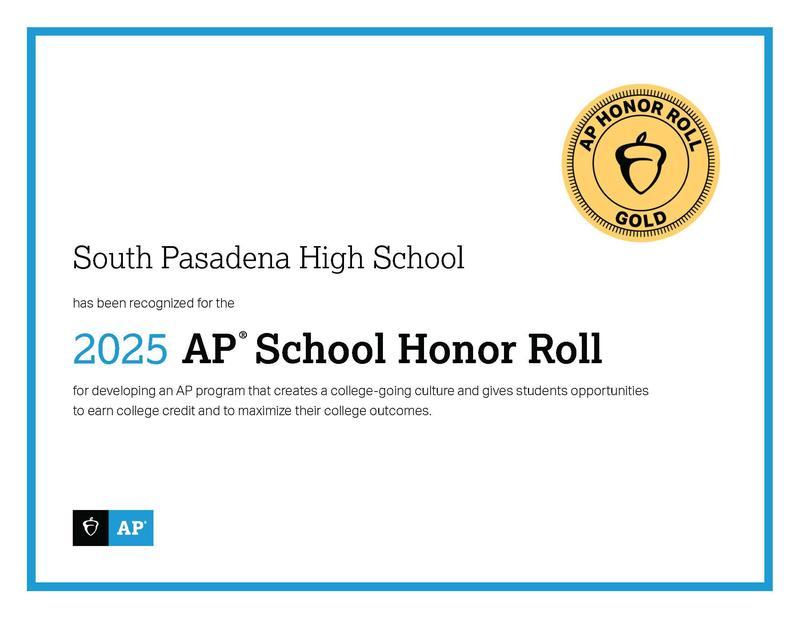 AP Honor Roll Gold Certificate