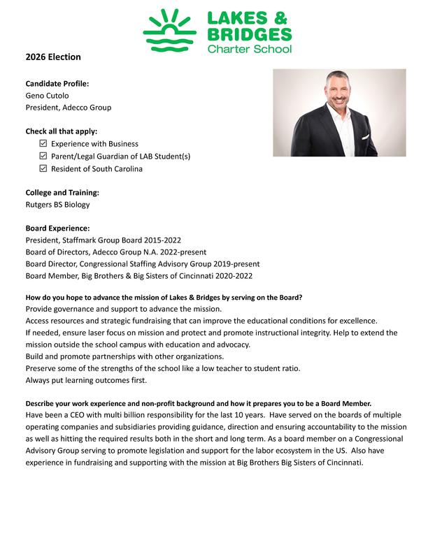 Candidate Profiles for the Board Election