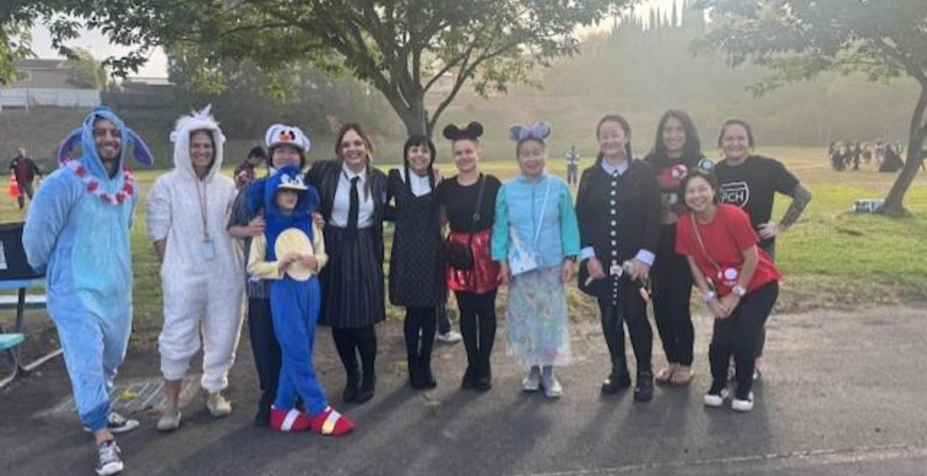 Celebrating storybook character day at Friday Flag.