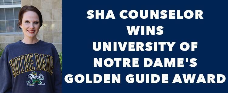 Sacred Heart college counselor Laura Rich Receives University of Notre Dame's Golden Guide Award