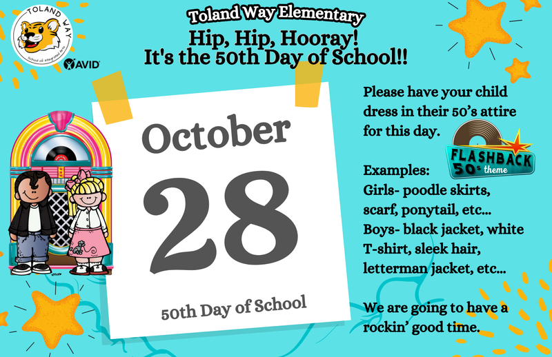Hip, Hip, Hooray! It's the 50th Day of School!!