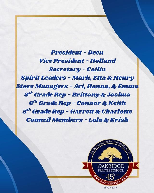 Student Council names