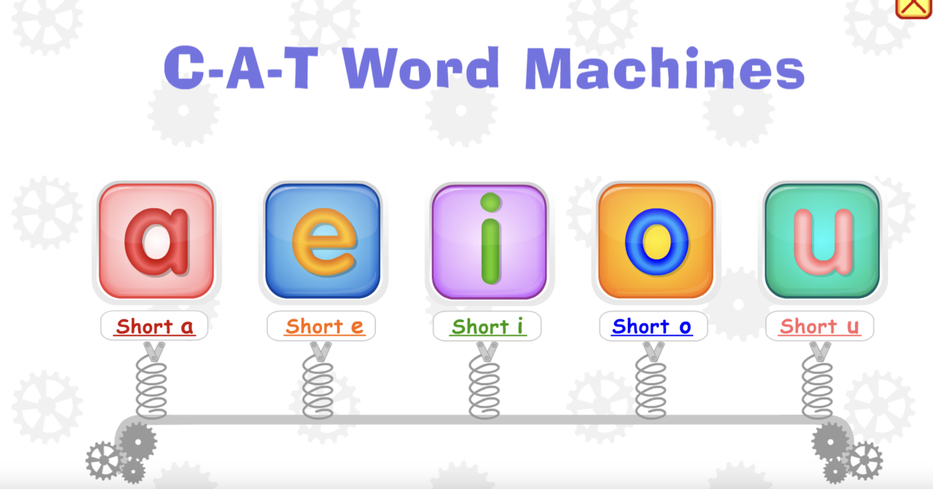 Starfall Short Vowel Word Machines