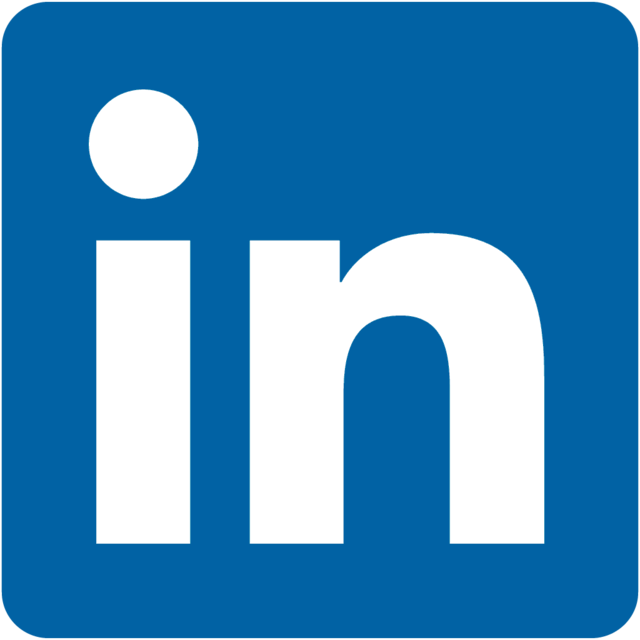 Linkedin logo, lowercase L and I inside a blue box