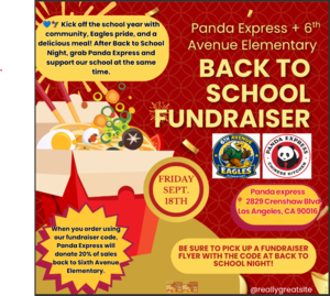 Panda Express and Back to School Fundraiser
