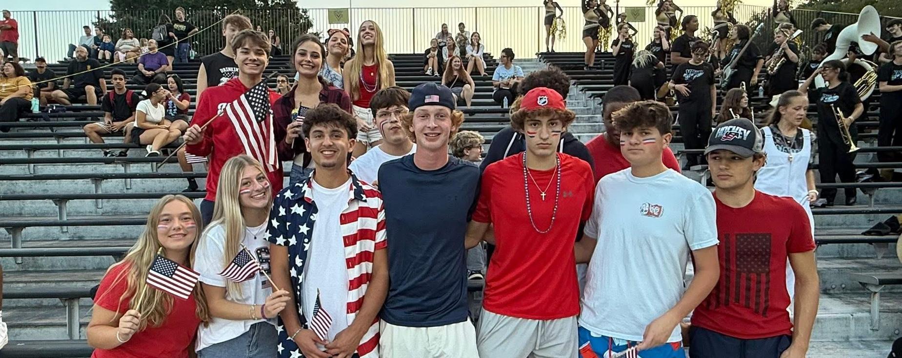 Valley Student Section - Red, White and Blue Night