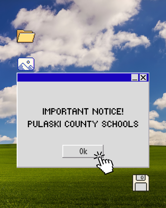 Retro Important Notice Graphic