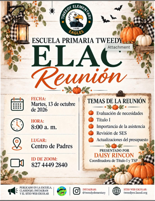 Elac meeting flyer