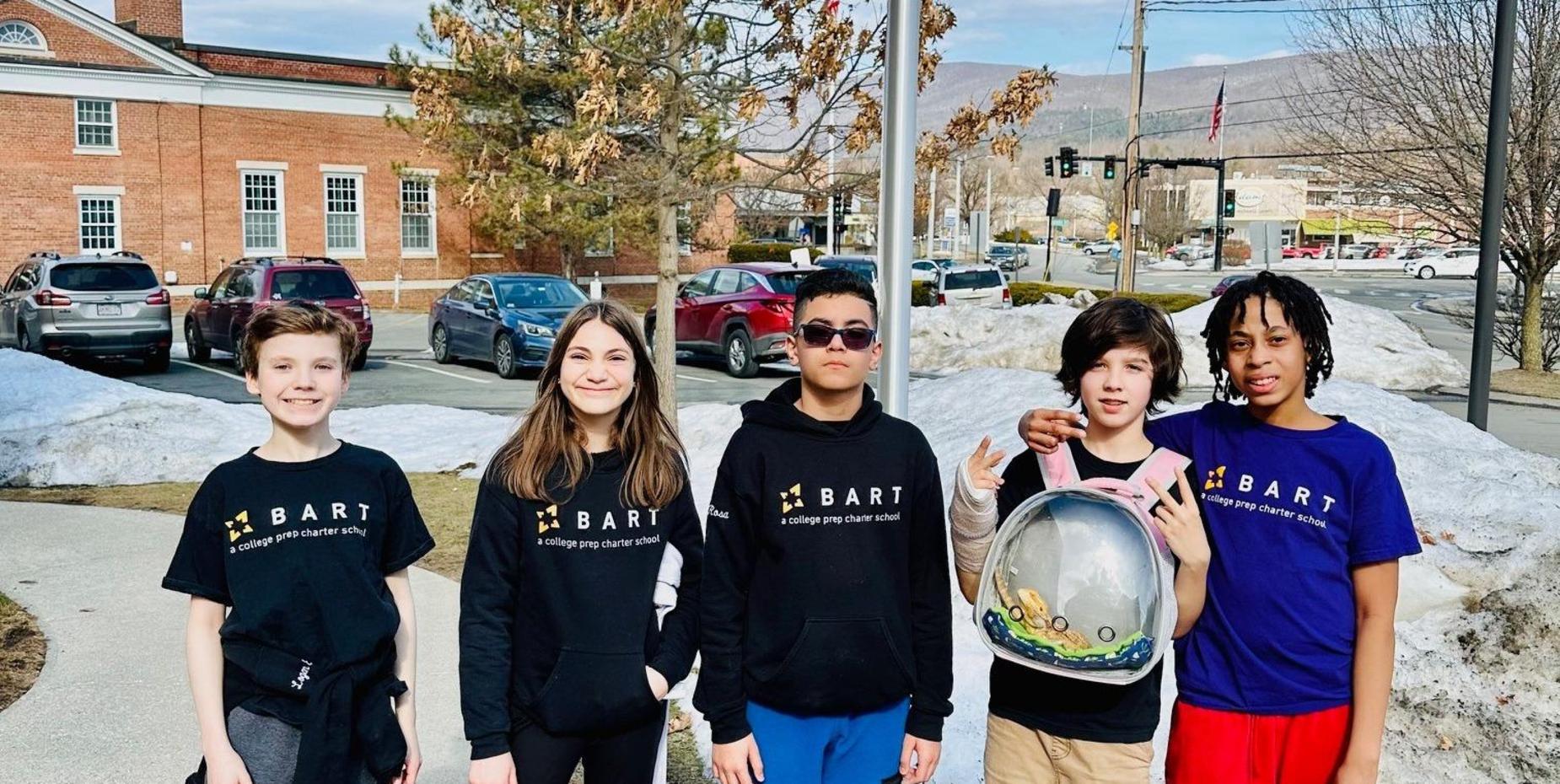 Students walking Dottie