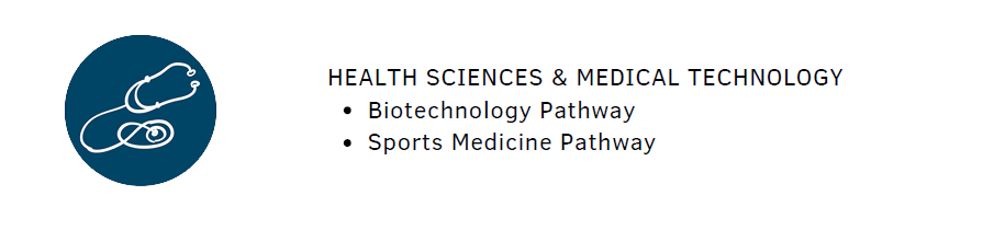Circular stethoscope with Health Sciences & Medical Technology Pathways