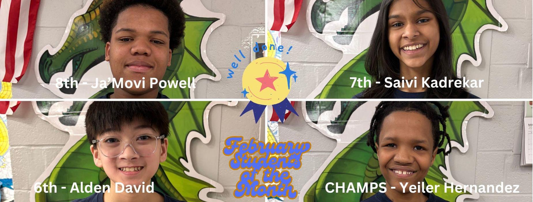 February Students of the Month