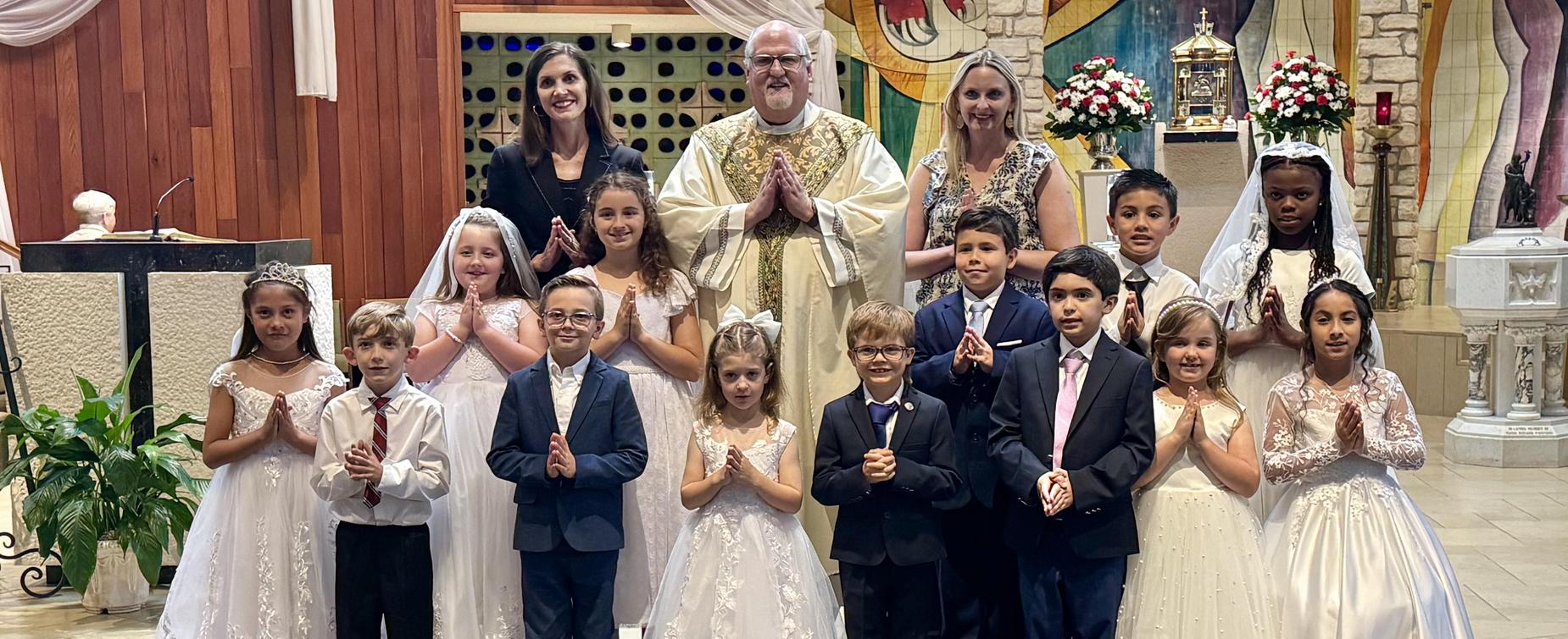2nd grade making First Holy Communion.