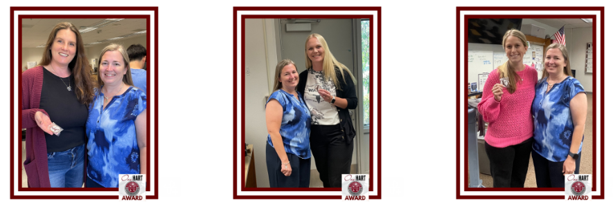 Photos of Erica Hardbarger, Amber Feldman, and Kaitlyn McGinney