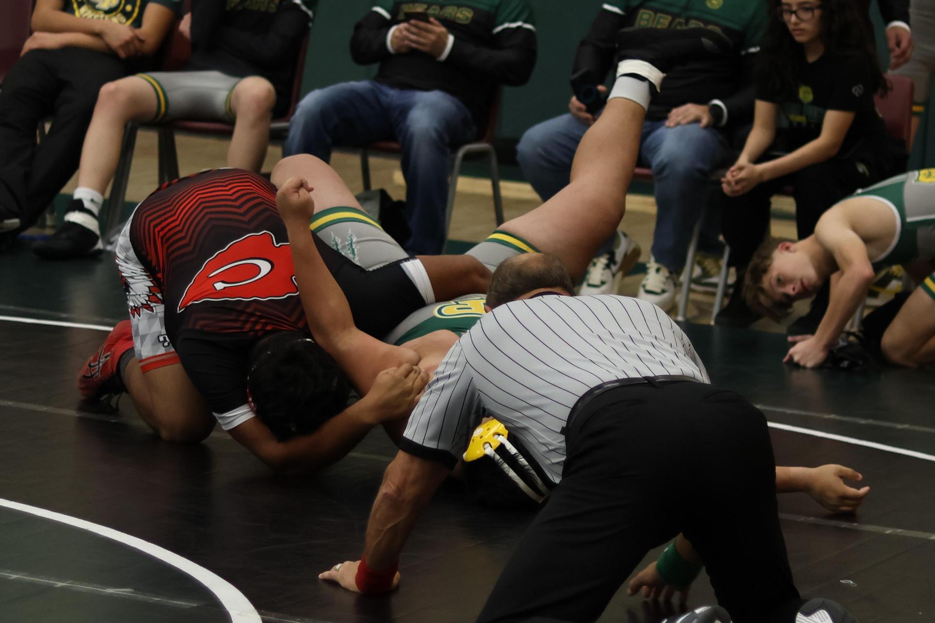 boys wrestling at liberty duals