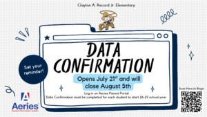 data confirmation announcement
