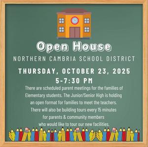 Open house announcement fo10/23/25