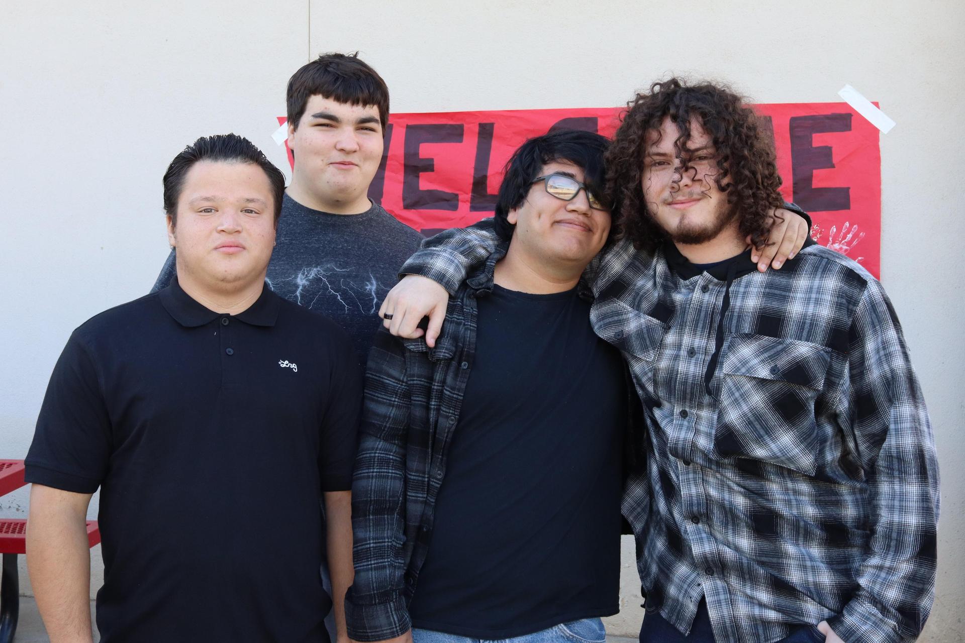 Students and staff posing at tribe turnout