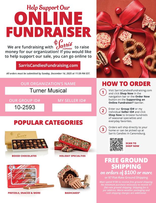 Sarris Candies Online Fundraiser Flyer