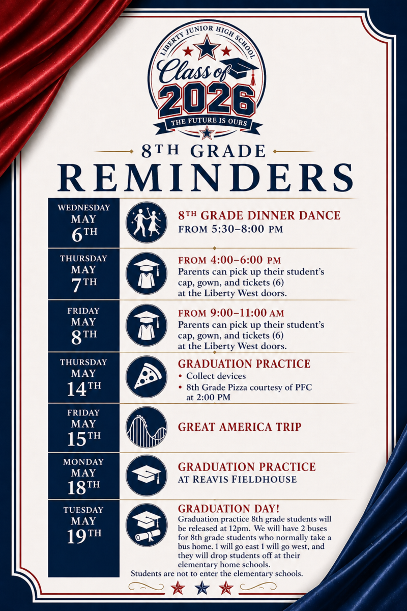 Class of 2026 8th Grade Graduation Reminders