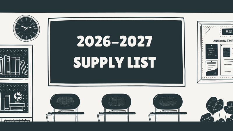2026-2027 Supply List