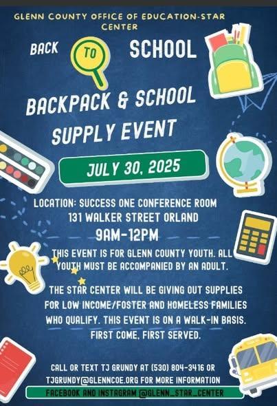 School supplies available at Success Square in Orland July 30th