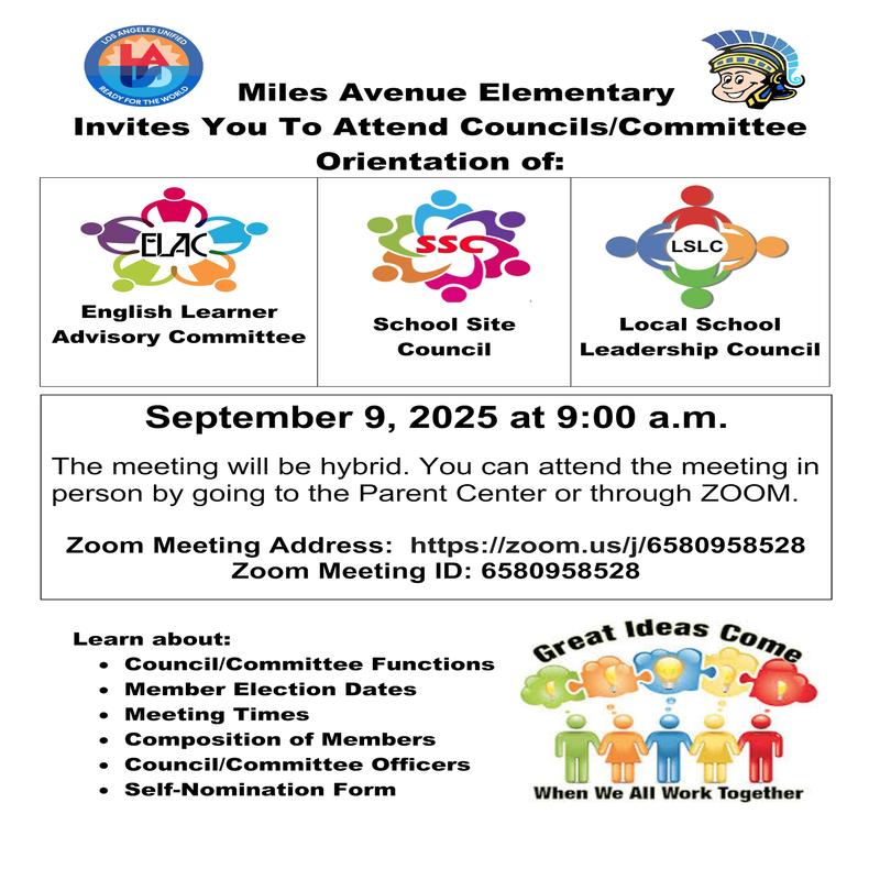 Councils/Committee Orientation Meeting