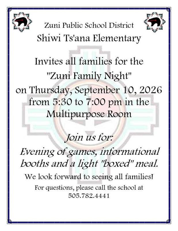 Zuni Family Night at STE