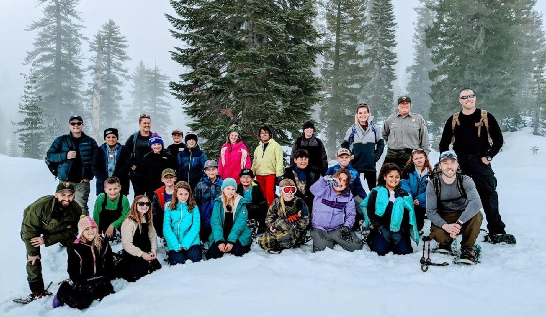 snowshoeing