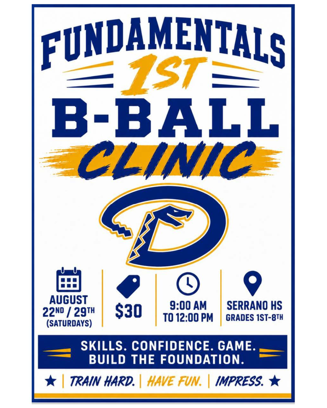 Fundamentals 1st B-Ball Clinic!   ¡Únete a la Clínica de Baloncesto Fundamentals 1st! Featured Photo