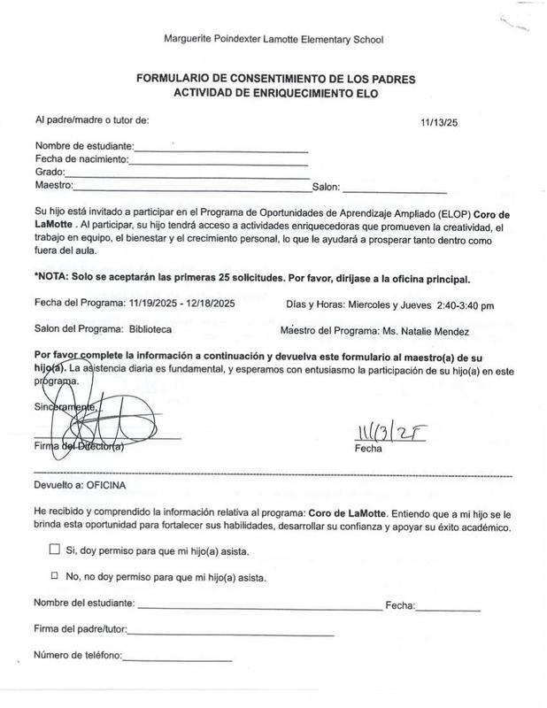 LaMotte Chorus Signup Form2