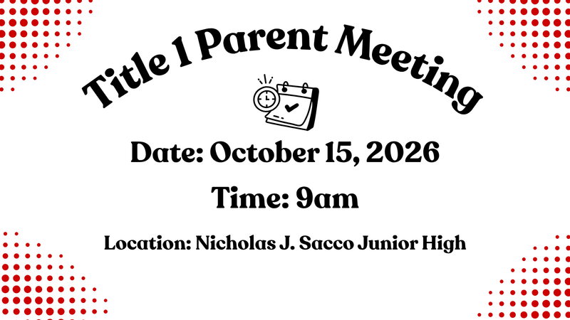 Title 1 Parent Meeting