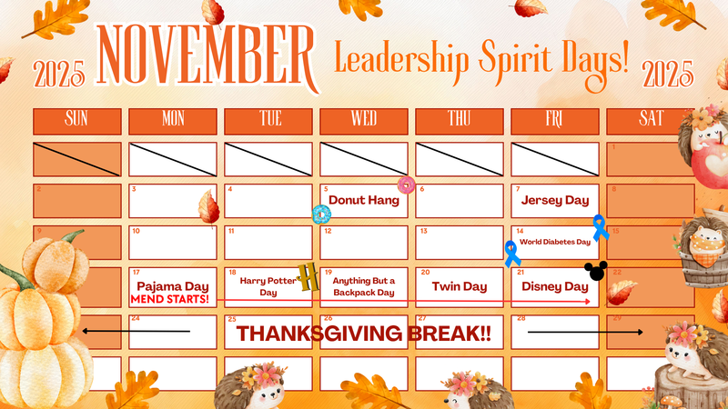 November Leadership Calendar