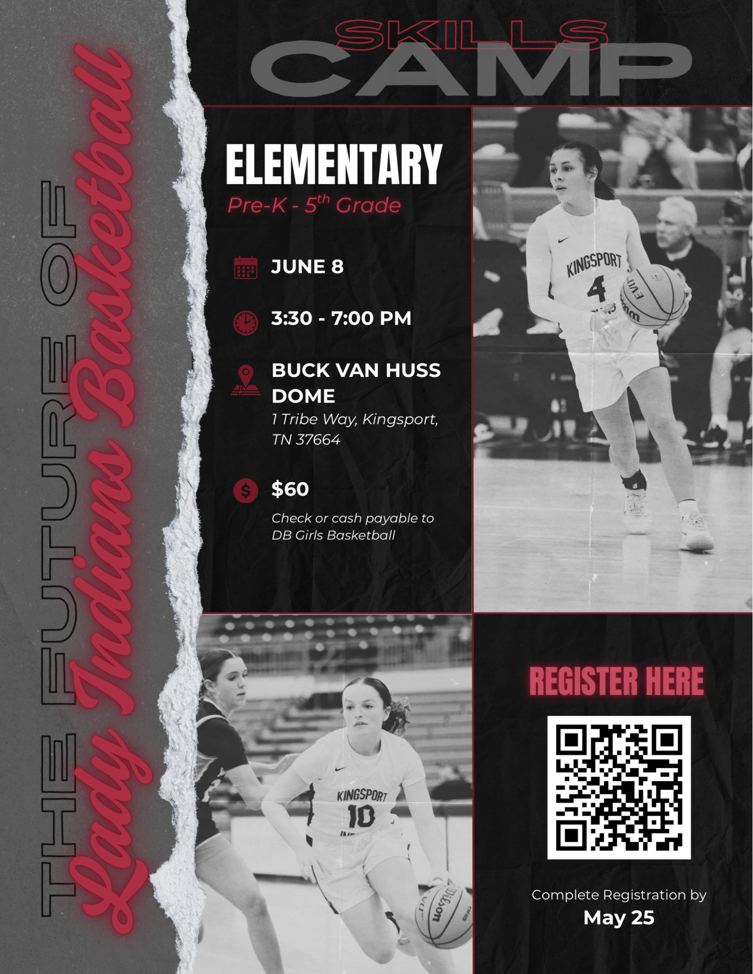 Elementary Girls Basketball Camp Signup Ad