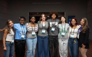 Cayden and the panelists