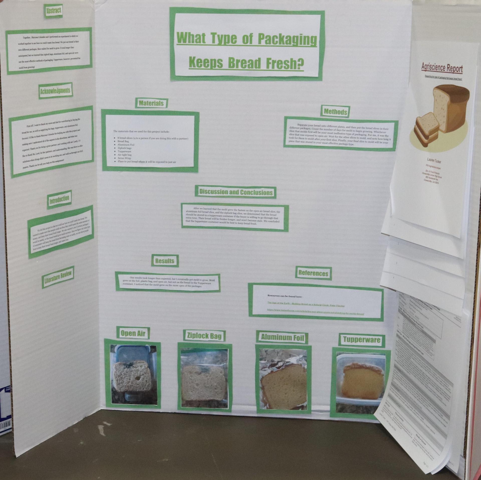 A Supervised Agricultural Experience trifold display