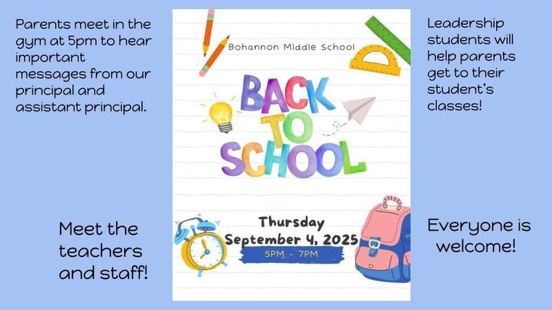 Back to School Night - Thursday, 9/4 from 5pm-7pm Featured Photo