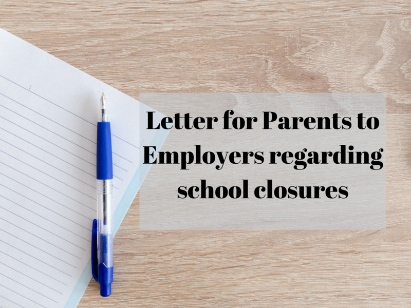 Letter for parents to employers