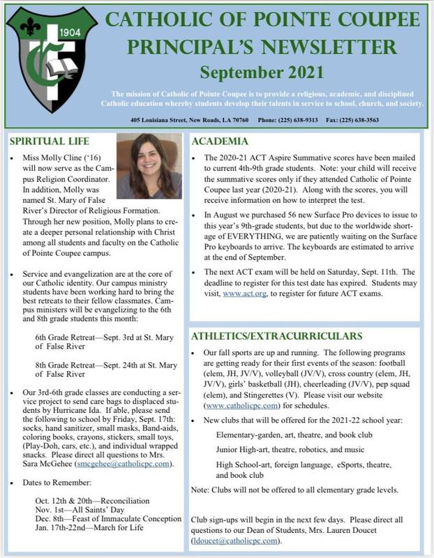 Principal's Newsletter Featured Photo
