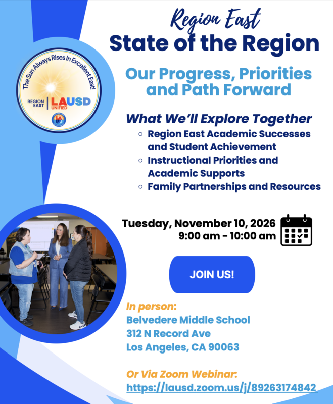 Region East State of the Region Our Progress, Priorities and Path Forward