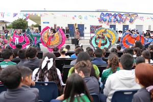 Ballet Folklorico perform outdoors at Hyatt WLA