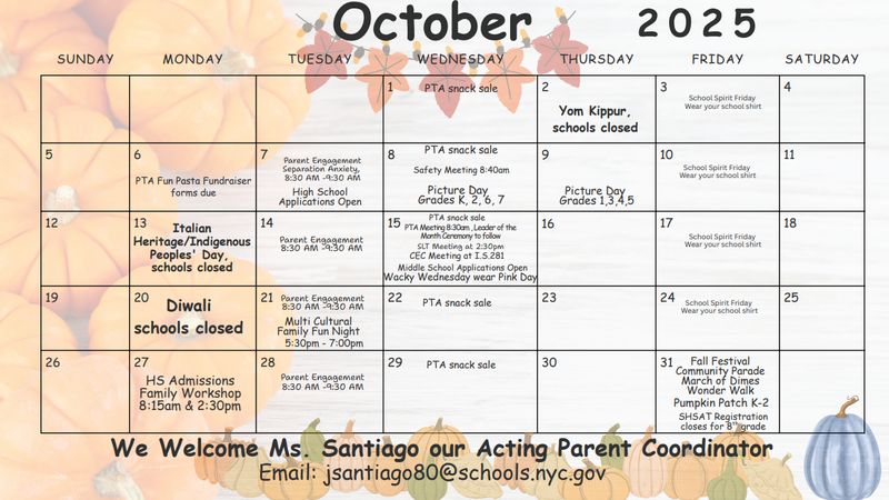 October 2025 Calendar