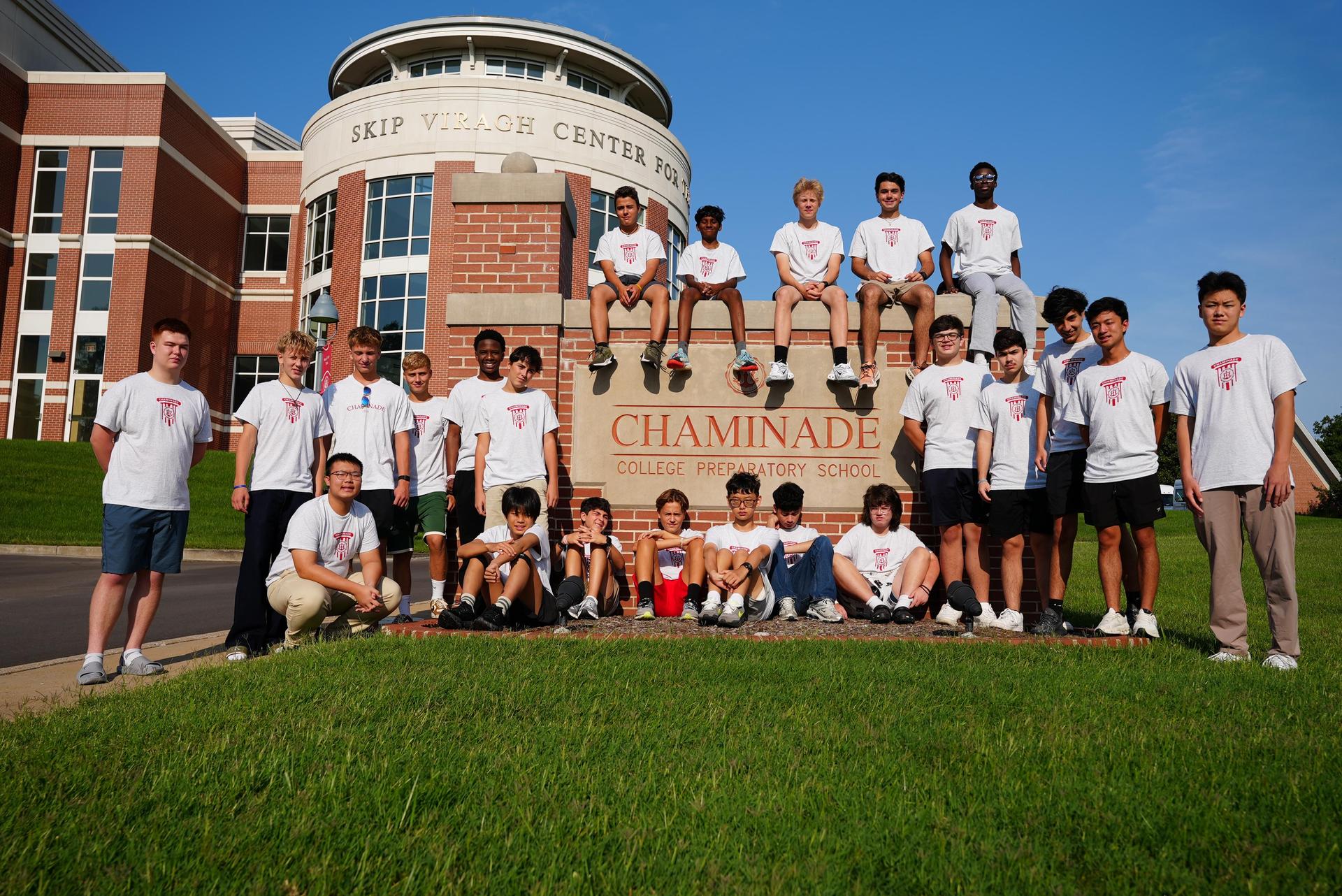 Chaminade boarding students exploring St. Louis together
