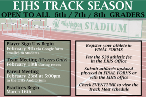 EJHS Track Season info